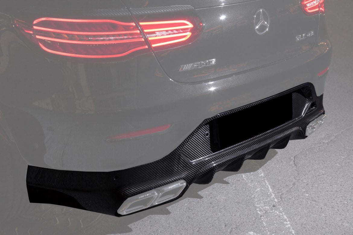 Rear bumper diffusor Carbon for Mercedes GLC Coupe AMG C 253 AMG GLC 63