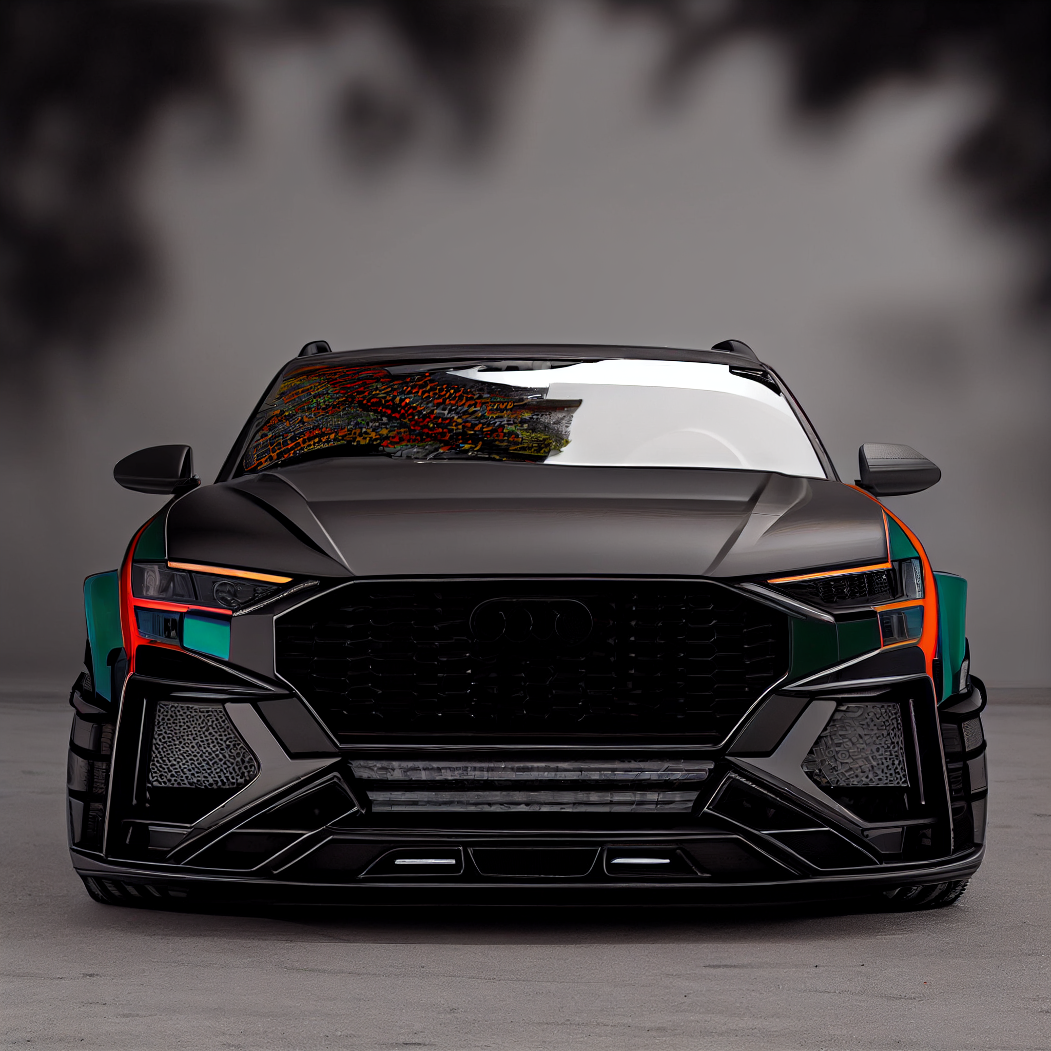 200+ UNIQUE WIDE BODY KIT FRONT DESIGNS FOR AUDI Q8 & Q8 RS DESIGNED BY ARTIFICIAL INTELLIGENCE!