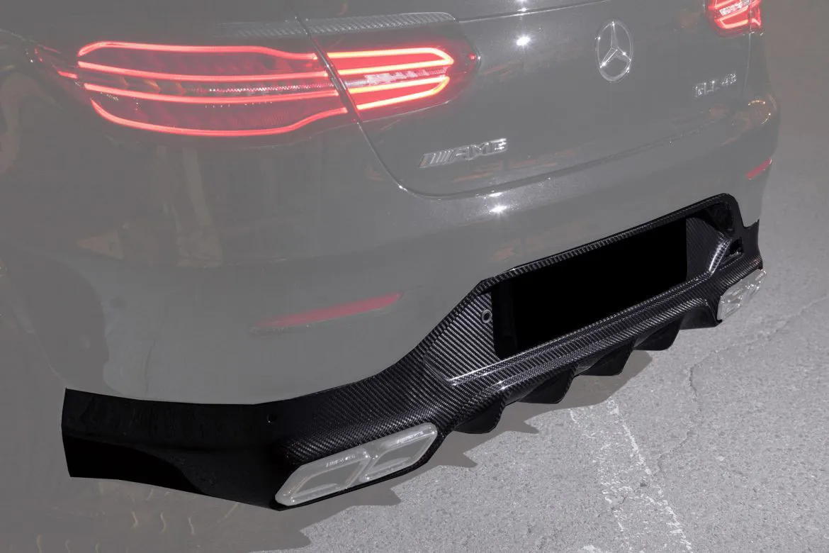 Rear bumper diffusor Carbon for Mercedes-Benz GLC Coupe C253
