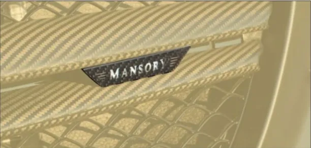 Illuminated logo for front grill mask Mansory Carbon for Mercedes-Benz AMG GT S Coupe