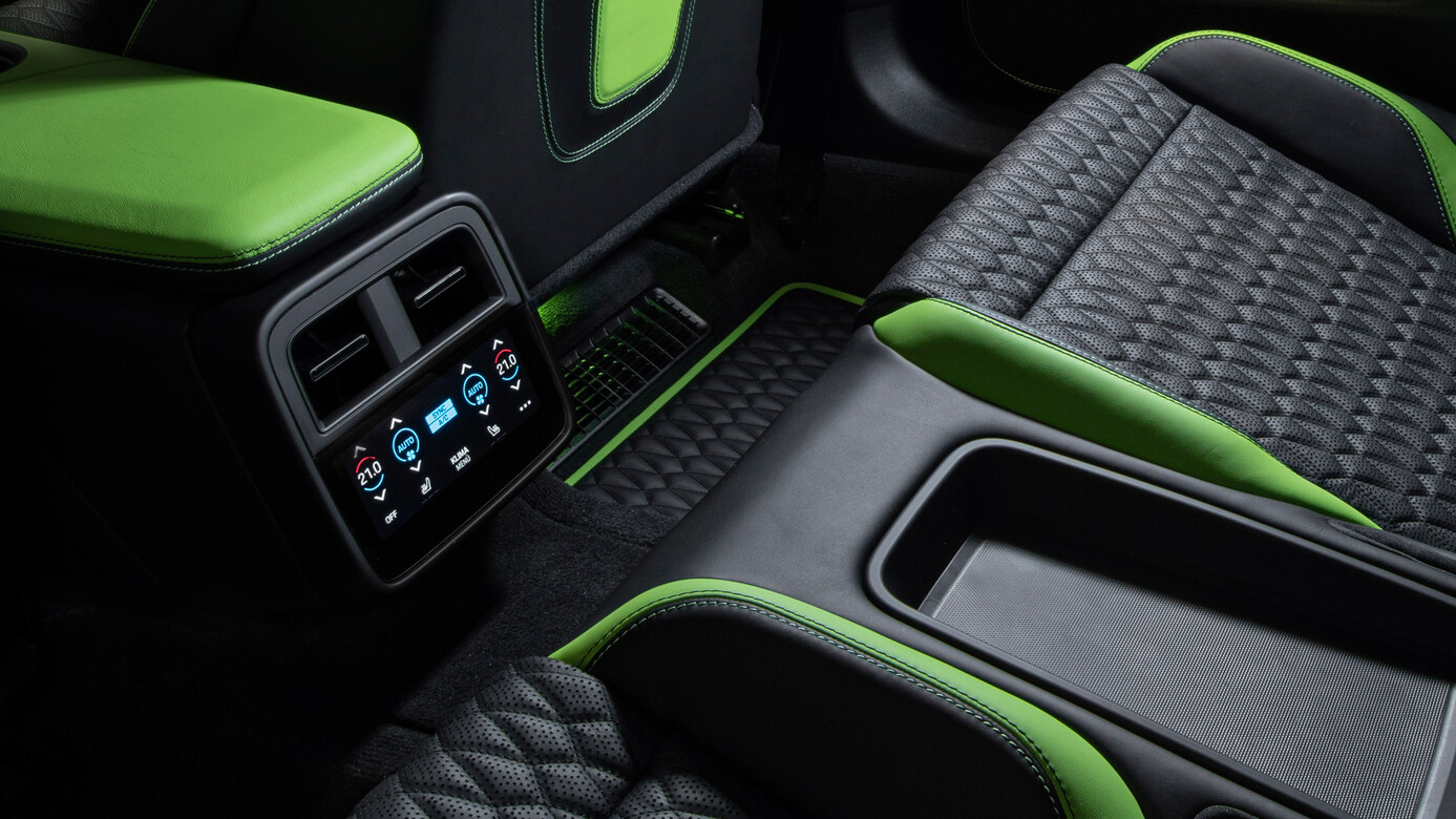 Leather vehicle flooring quilted Brabus Carbon for Porsche Taycan