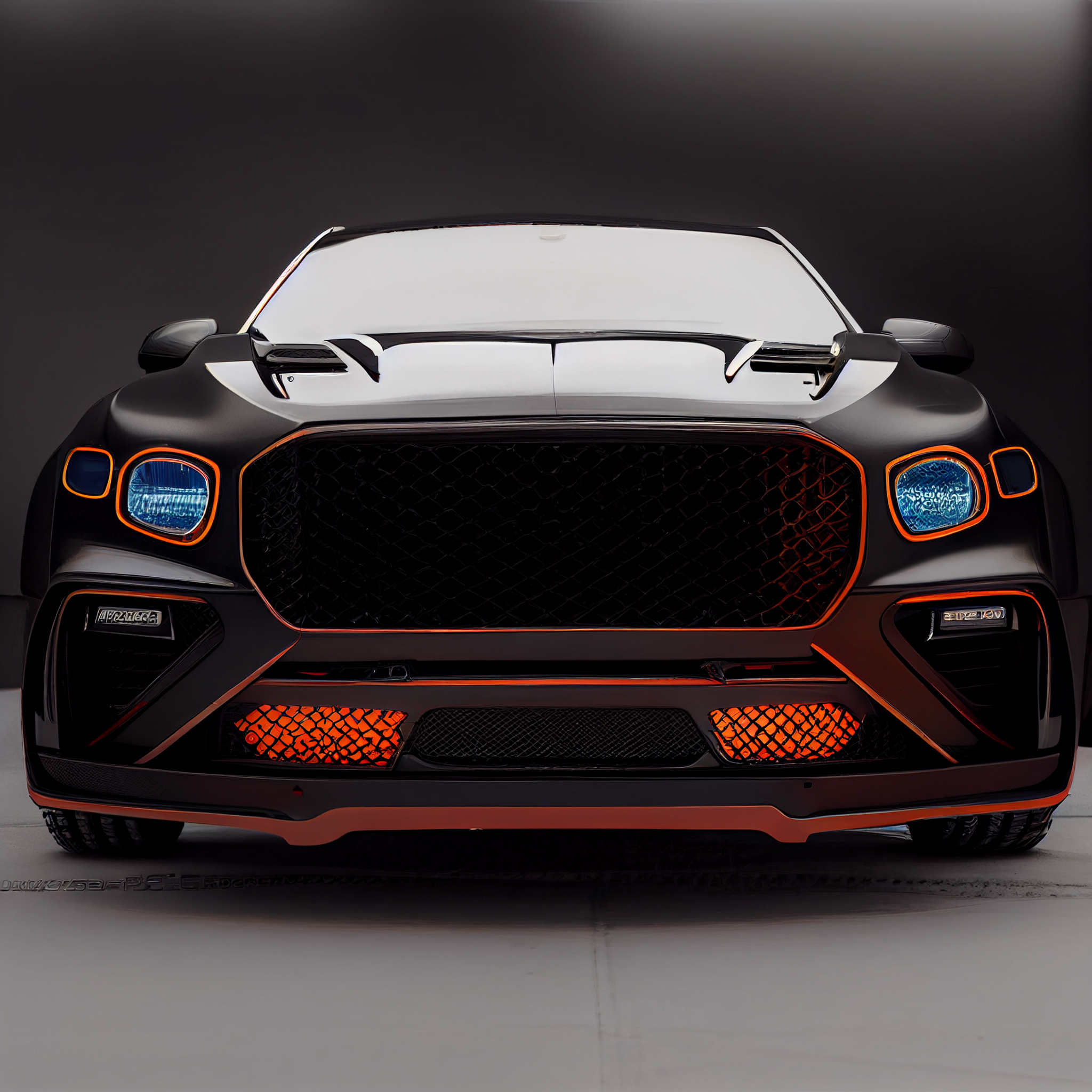 AI Custom Design Wide Body Front Bumper for Bentley Bentayga Ver 1.3
