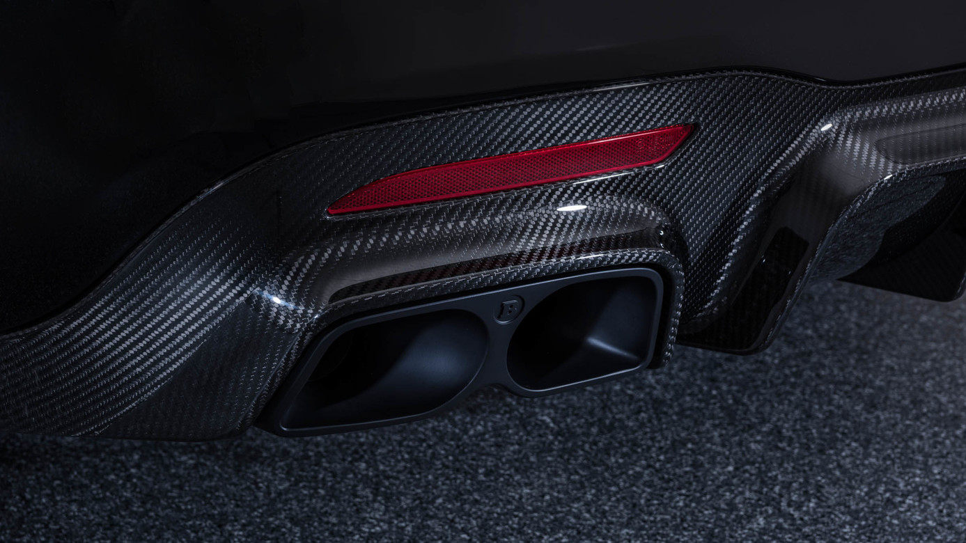Sport exhaust system with actively controlled flaps Brabus carbon for Mercedes S-class Coupe C217 AMG S63