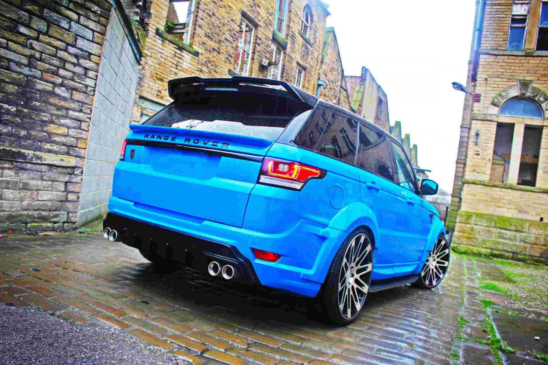 Barugzai Twin-Style Exhaust Tips Wide Edition for Land Rover Range Rover Sport